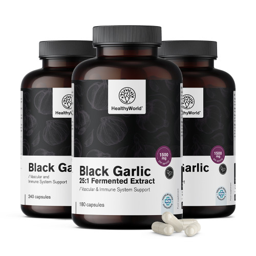 3x Ajo negro 1500 mg, en total 540 cápsulas