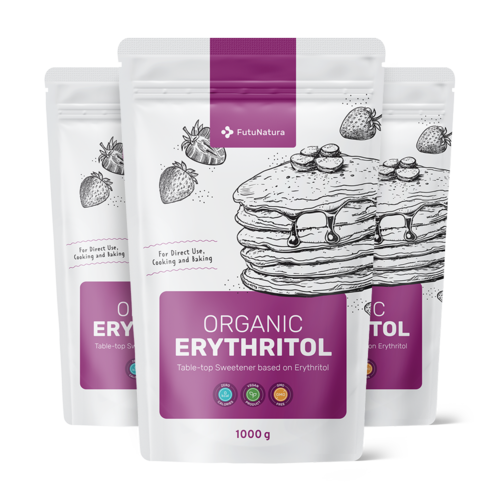 3x BIO Eritritol, un edulcorante natural, en total 3000 g