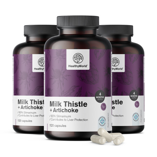 3x Cardo Mariano + Alcachofa, en total 360 cápsulas