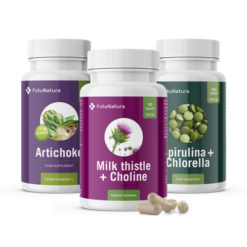 DETOX: Cardo mariano + Alcachofa + Algas, set