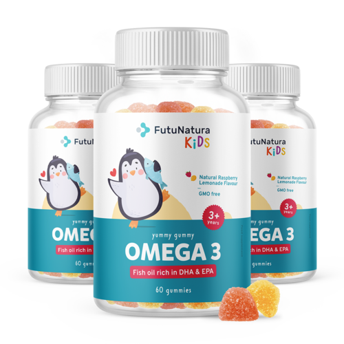 3x OMEGA-3 – gominolas infantiles, en total 180 gomitas