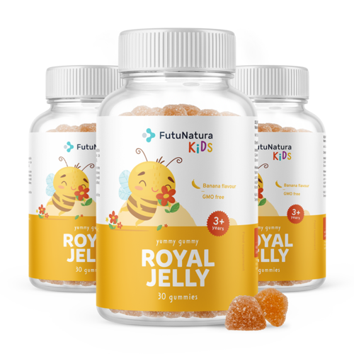 3x ROYAL JELLY  – gominolas infantiles con jalea real, en total 90 gomitas