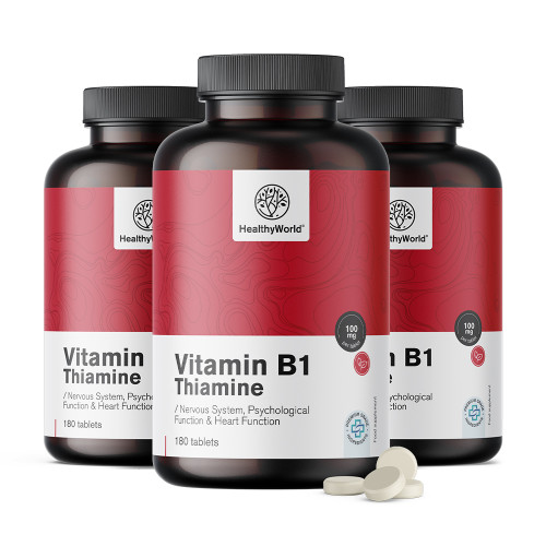 3x Vitamina B1 - tiamina 100 mg, en total 540 comprimidos