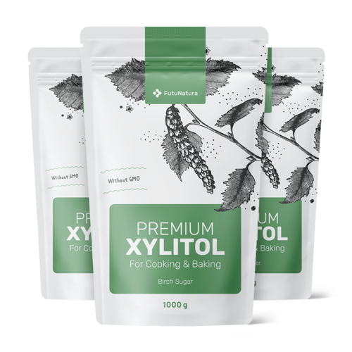3x Xilitol – azúcar de abedul, en total 3000 g