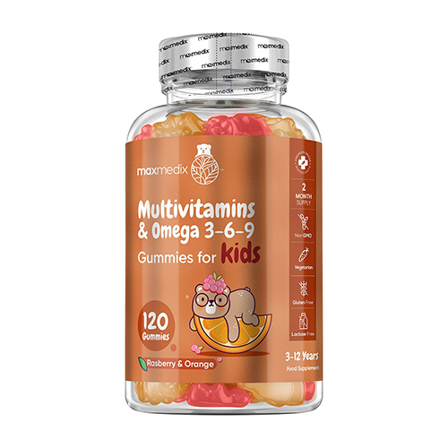 Multivitaminas y omega 3-6-9 para niños.