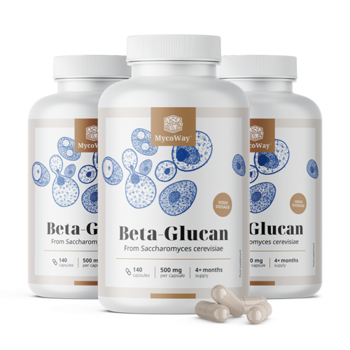 3x Beta-glucano 500 mg, en total 420 cápsulas
