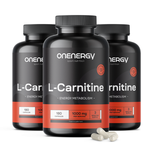 3x L-carnitina 1000 mg, en total 540 cápsulas