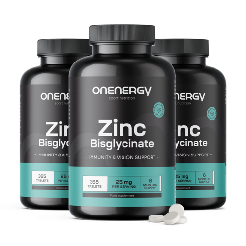 3x Bisglicinato de zinc 25 mg, en total 1095 comprimidos