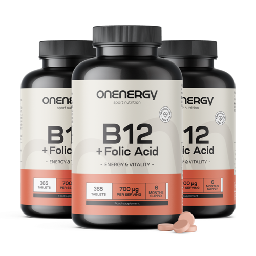 3x Vitamina B12 + ácido fólico, en total 1095 comprimidos