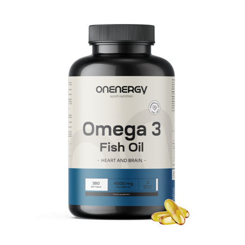 Omega-3 1000 mg - de aceite de pescado, 360 cápsulas blandas