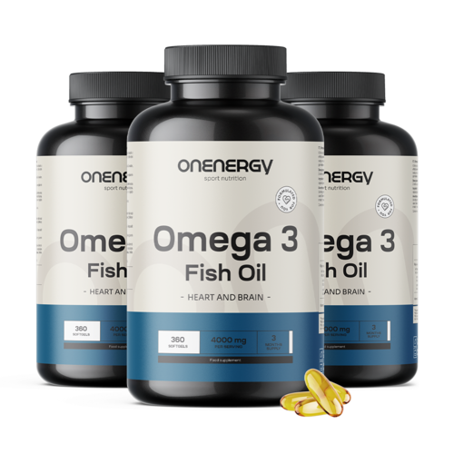 3x Omega-3 1000 mg - de aceite de pescado, ensemble 1080 cápsulas blandas