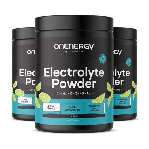 3x Electrolitos en polvo – lima, en total 1500 g