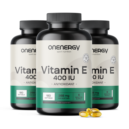 3x Vitamina E 400 UI, en total 540 cápsulas blandas