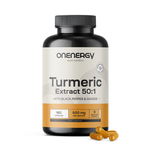 Cúrcuma 500 mg - extracto, 180 cápsulas