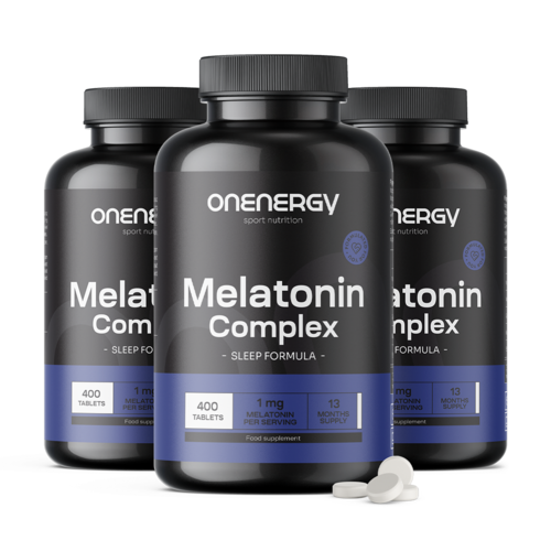 3x Complejo de melatonina 1 mg, en total 1200 comprimidos