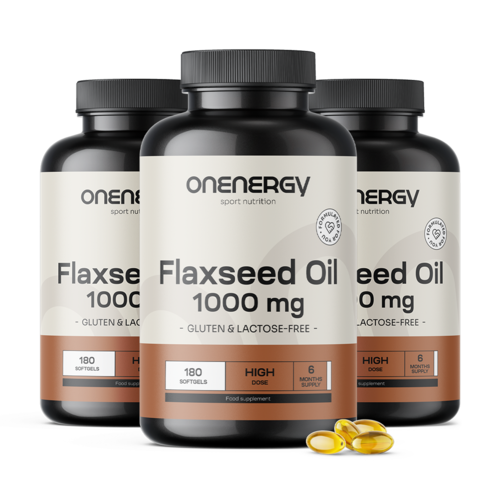 3x Aceite de semillas de linaza 1000 mg, en total 540 cápsulas blandas