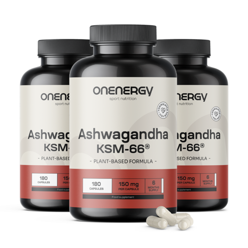 3x Ashwagandha KSM-66®, en total 540 cápsulas