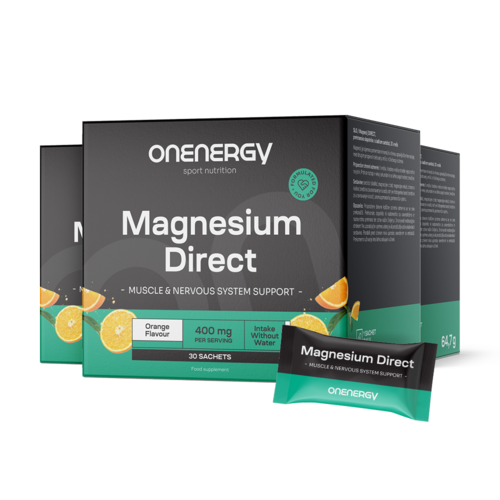 3x Magnesio DIRECT 400 mg, en total 90 sobrecitos