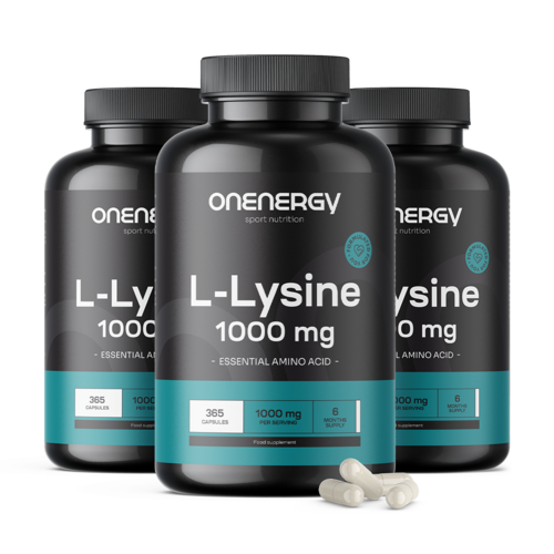 3x L-Lisina 1000 mg, en total 1095 cápsulas