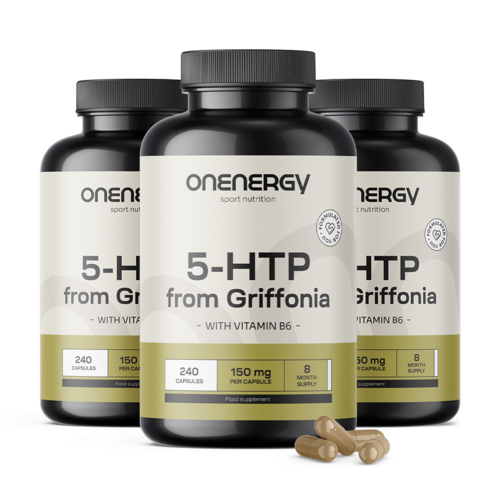 3x 5-HTP 150 mg - Griffonia Simplicifolia, en total 720 cápsulas