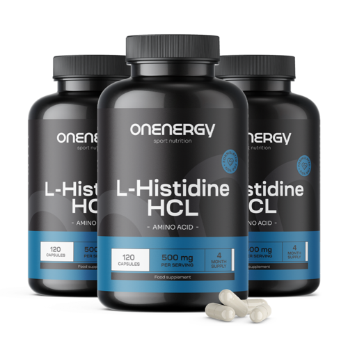 3x L-histidina HCL 500 mg, en total 360 cápsulas