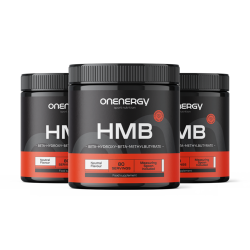 3x HMB 2150 mg - polvo para preparar bebidas, en total 600 g
