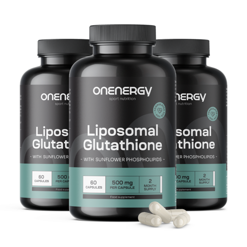 3x Glutatión liposomal 500 mg, en total 180 cápsulas