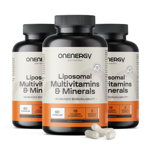 3x Multivitaminas y minerales liposomales, en total 180 cápsulas