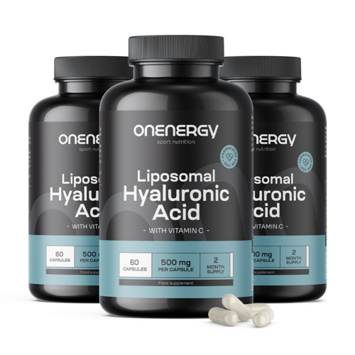 3x Ácido hialurónico liposomal 500 mg, en total 180 cápsulas