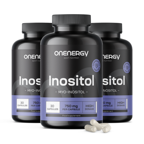 3x Inositol 750 mg, ensemble 90 cápsulas