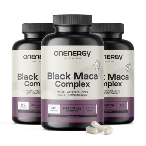 3x Complejo de maca negra 24.000 mg, en total 720 cápsulas