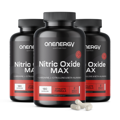 3x Nitric Oxide Max - complejo con arginina, citrulina y beta-alanina, en total 540 cápsulas