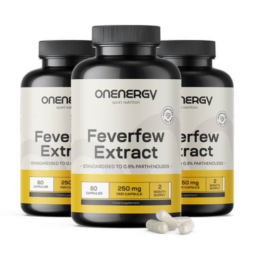 3x Matricaria (Feverfew) – extracto, en total 180 cápsulas