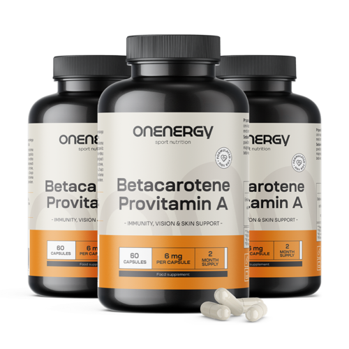 3x Beta-caroteno (provitamina A), en total 180 cápsulas