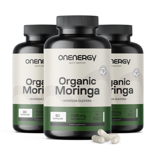 3x BIO Moringa 1100 mg, en total 270 cápsulas