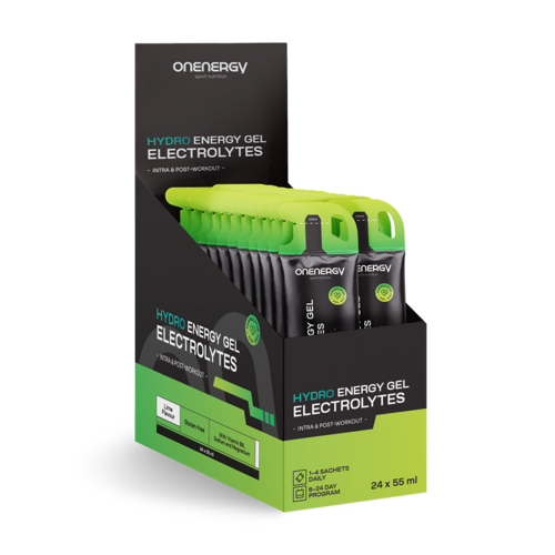 Hydro Gel energético con electrolitos – lima, 24 x 55 ml