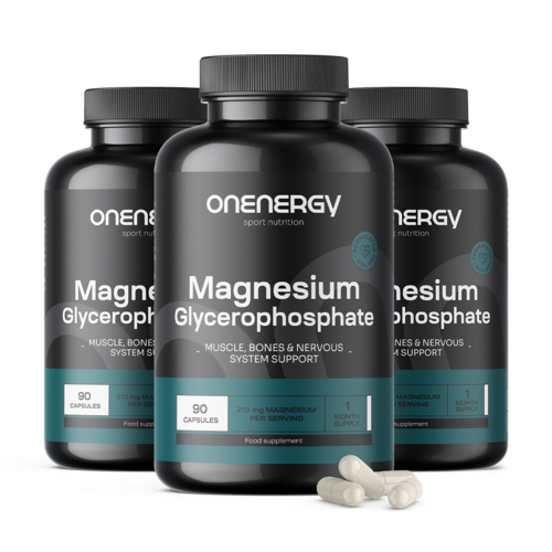 3x Magnesio glicerofosfato, en total 270 cápsulas