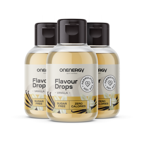 3x Flavour Drops gotas con endulzante – vainilla, en total 150 ml