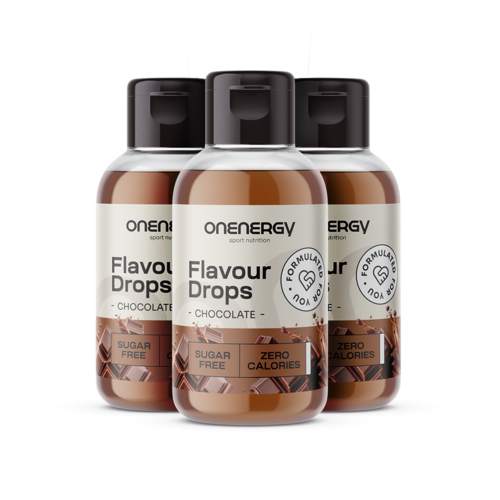 3x Flavour Drops gotas con endulzante – chocolate, en total 150 ml