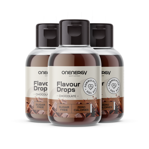 3x Flavour Drops gotas con endulzante – chocolate, en total 150 ml