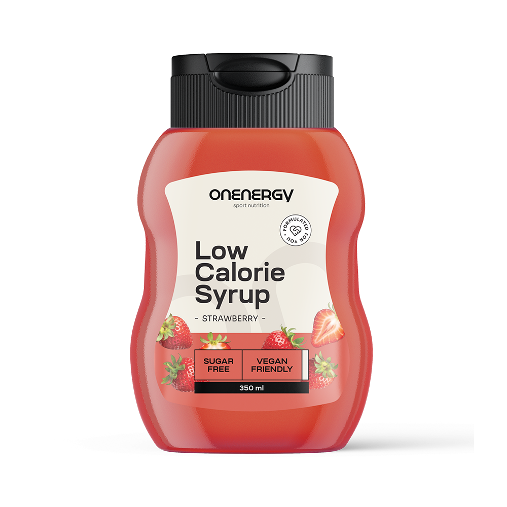 Sirope bajo en calorías con endulzante – fresa 350 ml