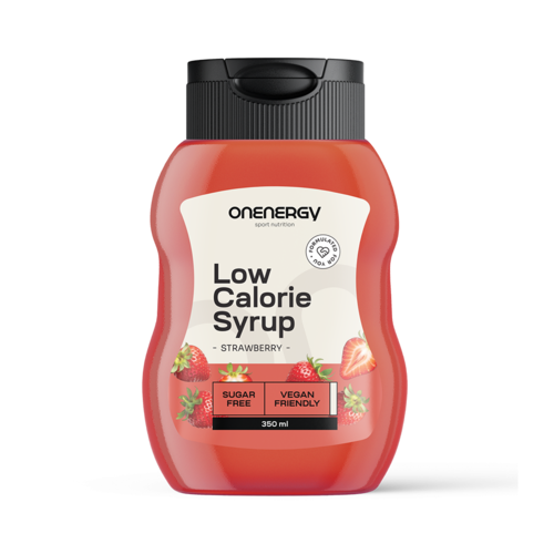 Sirope bajo en calorías con endulzante – fresa, 350 ml