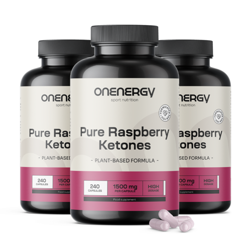 3x Cetonas de frambuesa 1500 mg, en total 720 cápsulas