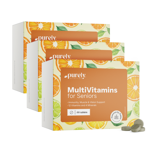 3x Multivitaminas para personas mayores, en total 180 comprimidos