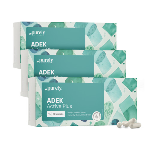 3x Vitaminas ADEK Active Plus, en total 180 cápsulas
