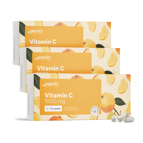3x Vitamina C 1000 mg, en total 180 cápsulas