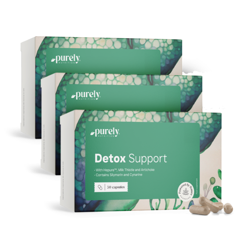 3x Detox Support – complejo con alcachofa y cardo mariano, en total 90 cápsulas