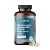 Glucosamina, condroitina, MSM y ácido hialurónico, 120 cápsulas