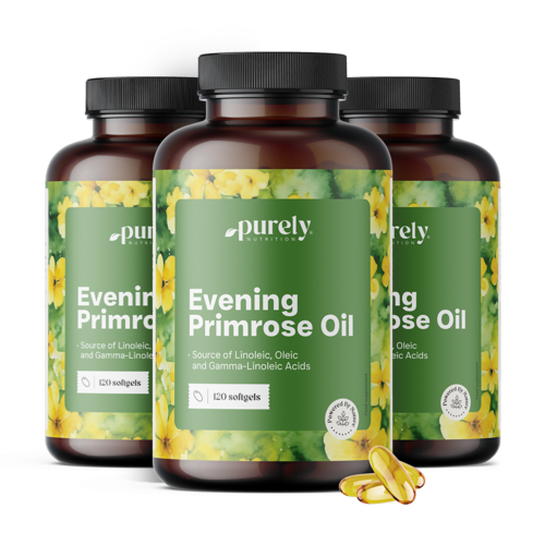 3x Aceite de onagra 1000 mg, en total 360 cápsulas blandas