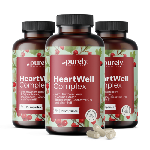 3x HeartWell - complejo de extractos naturales, en total 270 cápsulas